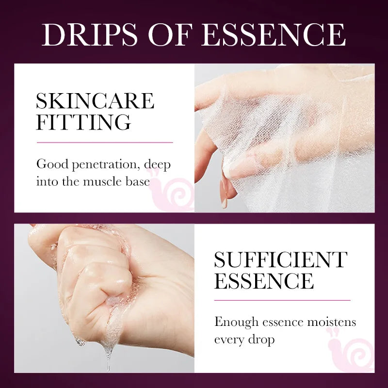 10pc Snail Collagen Facial Masks