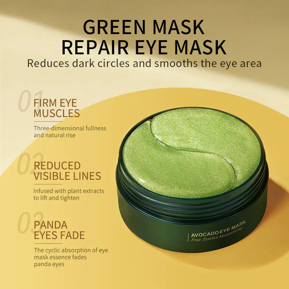 Avocado & Gold  Eye Mask