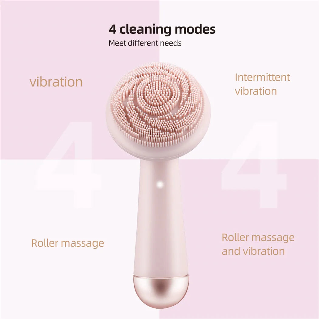 Electric Facial Cleansing Brush & Roller Massage