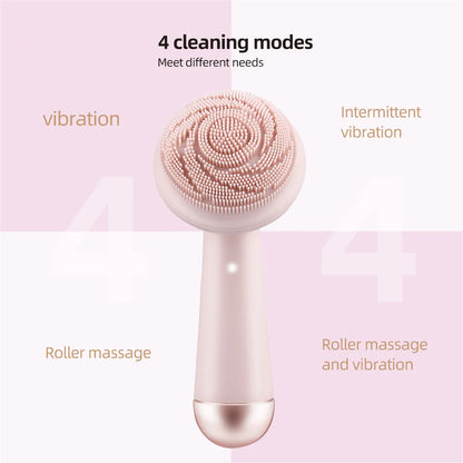 Electric Facial Cleansing Brush & Roller Massage